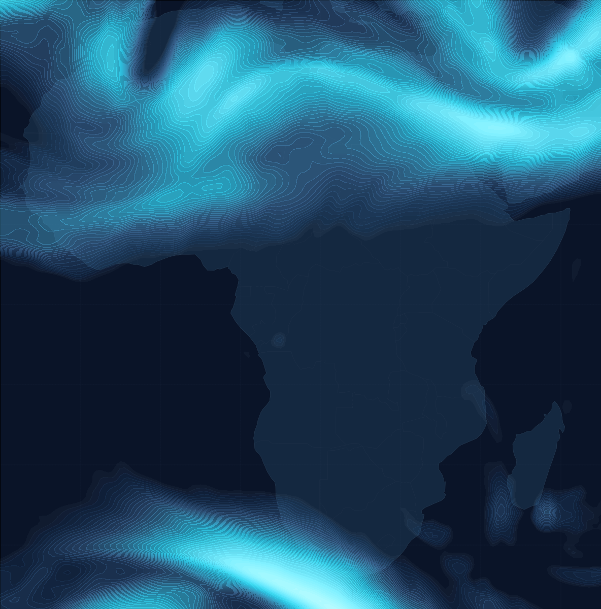 Africa Winds Map - FL350 +0h