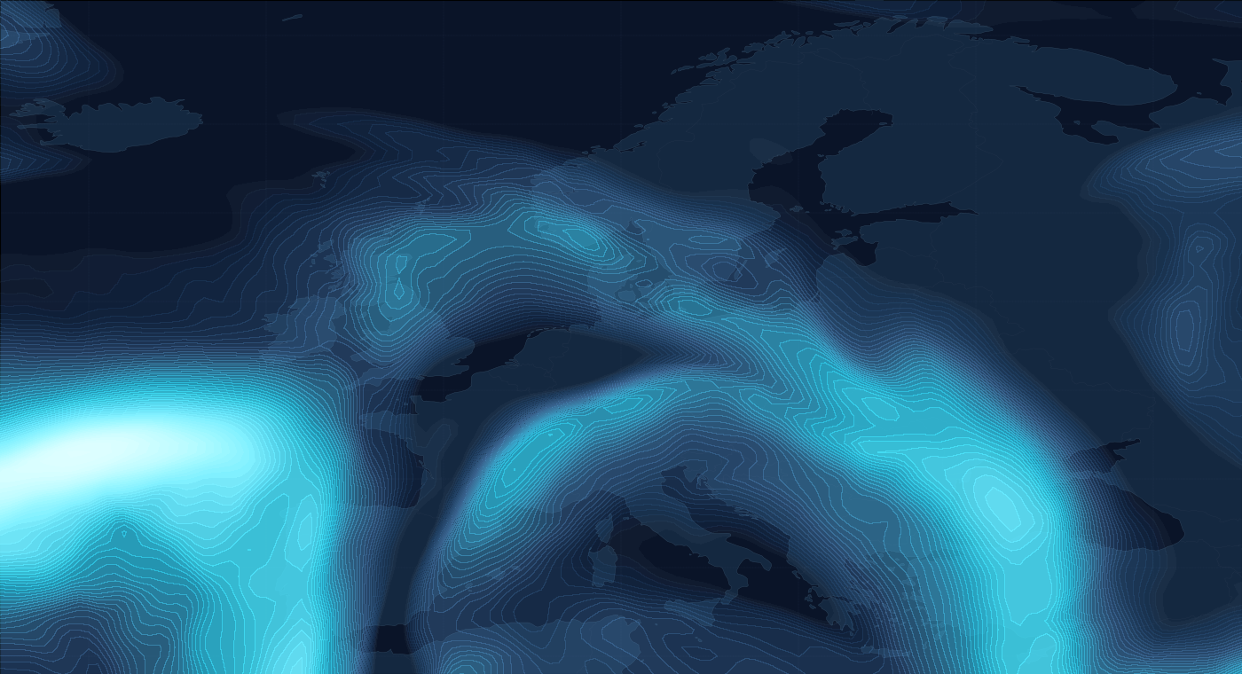 Europe Winds Map - FL350 +0h